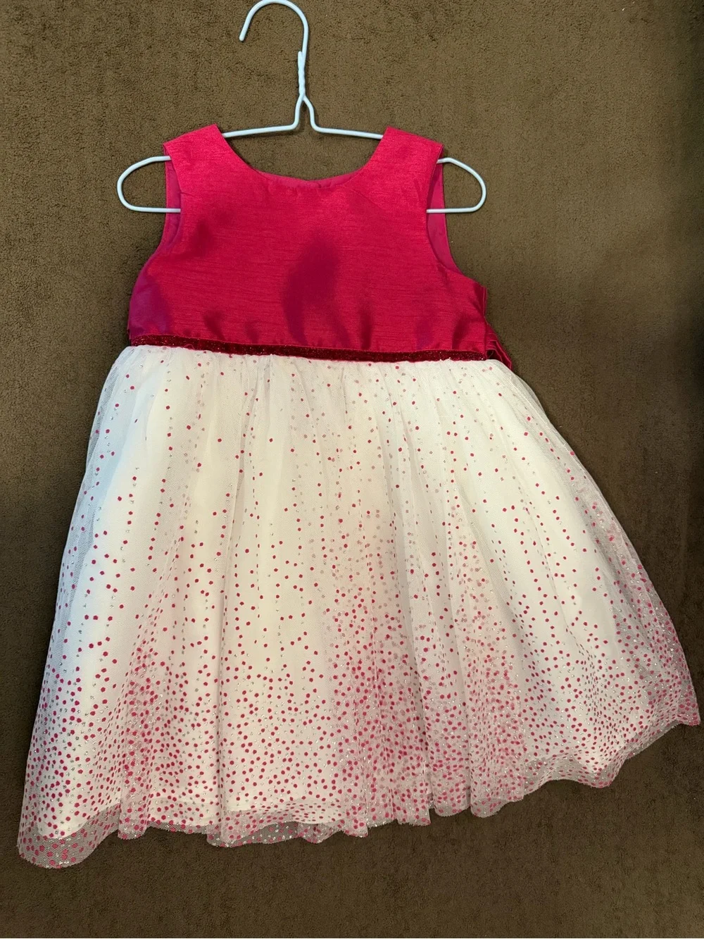 marmellata Pink and White Sparkle Tulle Dress